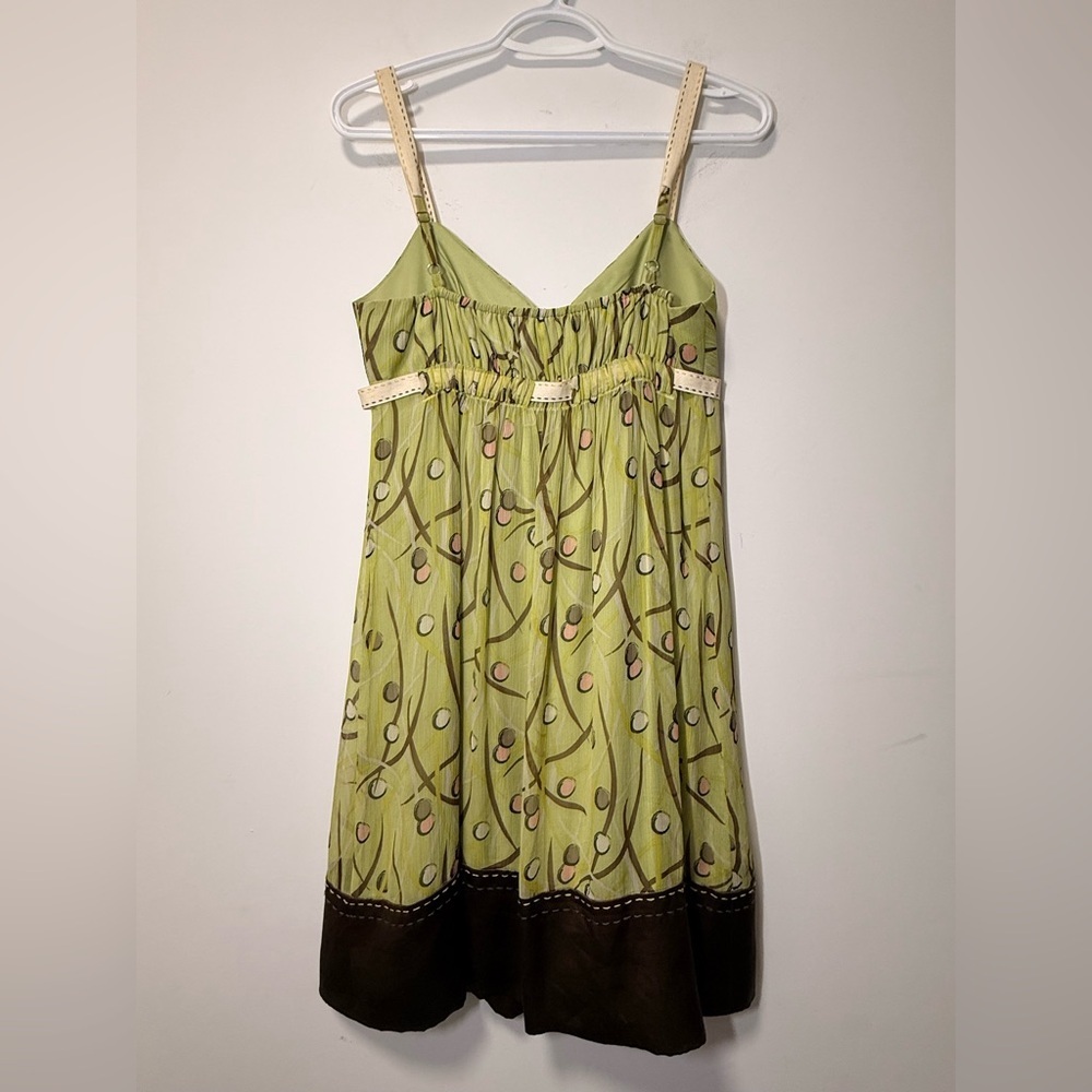 BCBGMaxAzria Green and Brown Mini Dress - Picture 6 of 12
